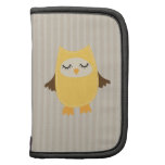 Hibou jaune mignon agenda folio