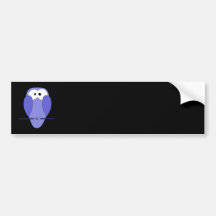 Hibou la nuit. Bleu, noir Adhésif Pour Voiture