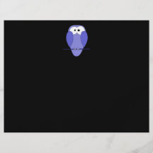 Hibou la nuit. Bleu, noir Prospectus