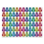 Hibou mignon de Matryoshka d'arc-en-ciel Photographes