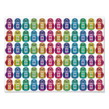Hibou mignon de Matryoshka d'arc-en-ciel Photographes