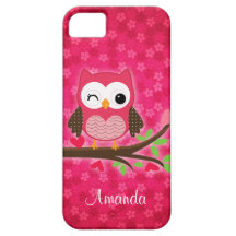 Hibou mignon de roses indien Girly Coques iPhone 5