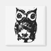 Hibou mono aimant pour réfrigérateur