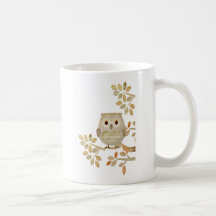 Hibou musical d'arbre mugs à café