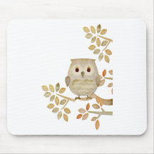 Hibou musical d'arbre tapis de souris