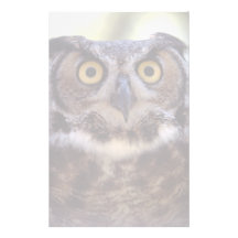 hibou papier à lettre personnalisé