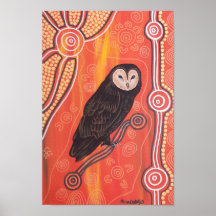 Hibou rêvant l'affiche par Mundara