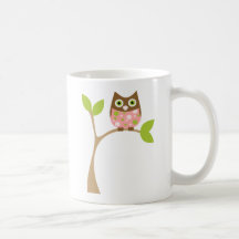 Hibou rose de bébé mug
