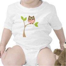 Hibou rose de bébé t-shirts