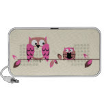 Hibou rose haut-parleurs de voyage