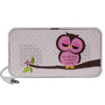 Hibou rose haut-parleurs mp3