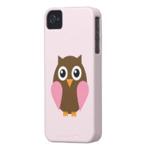 Hibou rose mignon coques iPhone 4 Case-Mate
