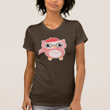 Hibou rose t-shirts