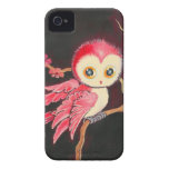 Hibou rouge doux coques Case-Mate iPhone 4