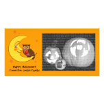 Hibou se reposant sur la lune cartes avec photo