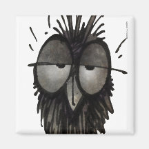 Hibou somnolent magnets pour réfrigérateur