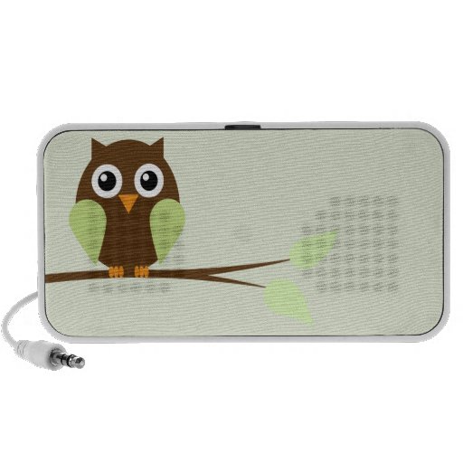 Hibou vert haut-parleurs portables