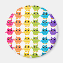 Hiboux d'arc-en-ciel magnets