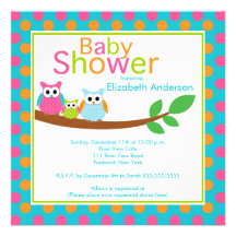 Hiboux de maman et de papa avec le baby shower de  invitations personnalisables