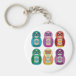Hiboux de Matryoshka d'arc-en-ciel Porte-clé