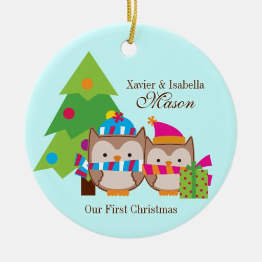 Hiboux de Noël - premier Noël Décoration Pour Sapin De Noël