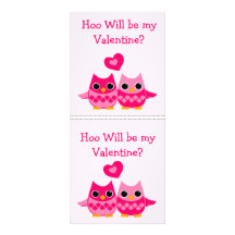 Hiboux doux d'amour carte double