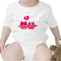 Hiboux doux d'amour t-shirts