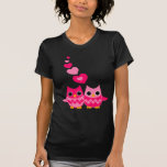 Hiboux doux d'amour t-shirts