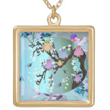 Hiboux et colibris pendentifs