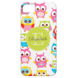 Hiboux mignons de Litte décorés d'un monogramme Coques iPhone 5