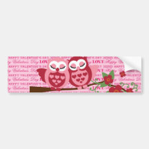 Hiboux mignons en cadeaux de heureuse Sainte-Valen Autocollants Pour Voiture
