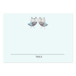 Hiboux mignons lunatiques de mariage épousant des  cartes de visite