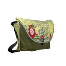 hiboux sur le sac de pousse-pousse de branche sacoches