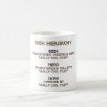 Hiérarchie de geek (bronzée) tasse