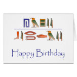 Hiéroglyphes d'Egyptien de joyeux anniversaire Cartes De Vœux
