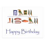 Hiéroglyphes d'Egyptien de joyeux anniversaire Cartes Postales