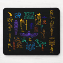 Hiéroglyphes égyptiens antiques Mousepad Tapis De Souris