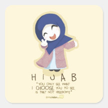 Hijab est liberté sticker carré
