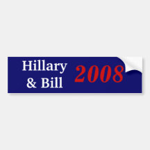 Hillary et Bill, 2008 Autocollants Pour Voiture