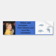 Hillary mange des lamantins ! ! ! adhésif pour voiture
