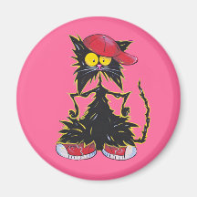 Hip hop frais de KAT Magnets Pour Réfrigérateur