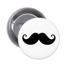 Hippie à la mode de moustache noire drôle de guido badge