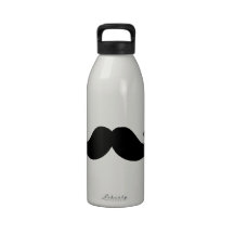 Hippie à la mode de moustache noire drôle de guido bouteille