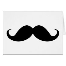 Hippie à la mode de moustache noire drôle de guido cartes de vœux
