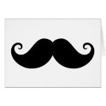 Hippie à la mode de moustache noire drôle de guido cartes de vœux