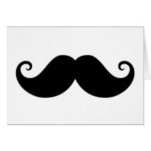 Hippie à la mode de moustache noire drôle de guido cartes de vœux