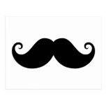 Hippie à la mode de moustache noire drôle de guido carte postale