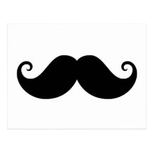 Hippie à la mode de moustache noire drôle de guido carte postale