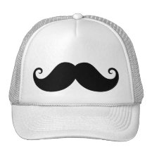 Hippie à la mode de moustache noire drôle de guido casquette de camionneur