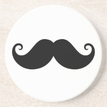 Hippie à la mode de moustache noire drôle de guido dessous de verre